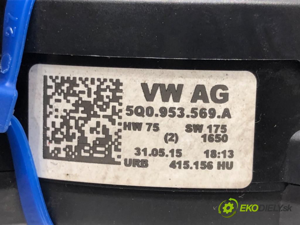 VW GOLF VII Variant (BA5, BV5) 2013 - 2022    1.6 TDI 81 kW [110 KM] olej napędowy 2013 - 2017  Krúžok, slimák airbag 5Q0953569A (Airbagy)