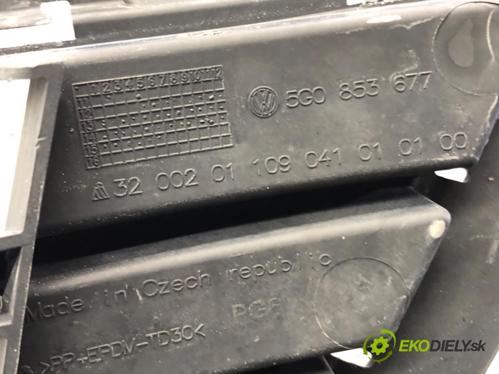 VW GOLF VII Variant (BA5, BV5) 2013 - 2022    1.6 TDI 81 kW [110 KM] olej napędowy 2013 - 2017  mří nárazníka přední část 5G0853677 (Mřížky (masky) chladičů)