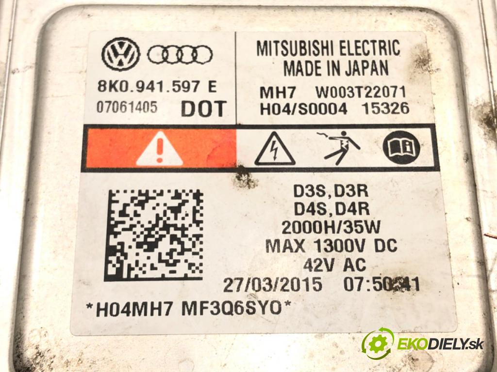 VW GOLF VII Variant (BA5, BV5) 2013 - 2022    1.6 TDI 81 kW [110 KM] olej napędowy 2013 - 2017  Menič XENON 8K0941597E (Riadiace jednotky xenónu)