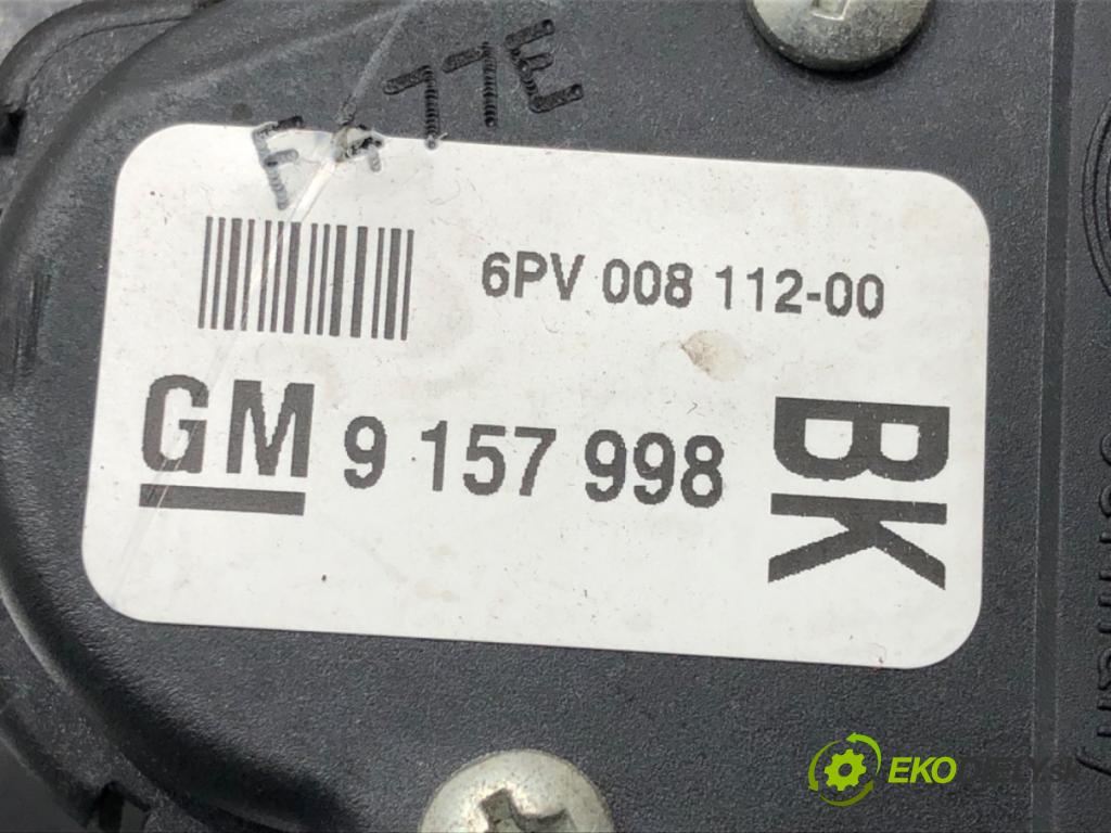 OPEL ASTRA G liftback (T98) 1998 - 2009    1.4 (F08, F48) 66 kW [90 KM] benzyna 2007 - 2009  Potenciometer plynu 9157998BK (Pedále)