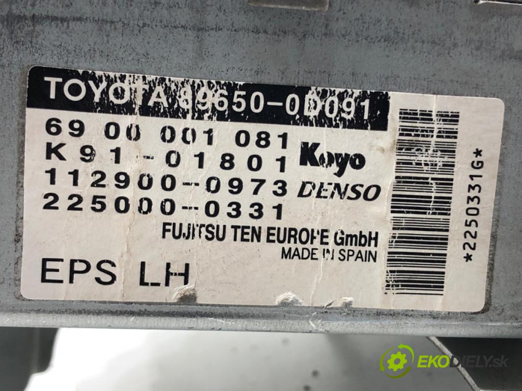 TOYOTA YARIS (_P9_) 2005 - 2014    1.0 VVT-i (KSP90_) 51 kW [69 KM] benzyna 2005 - 2011  Modul servočerpadlo 89650-00091 (Ostatné)