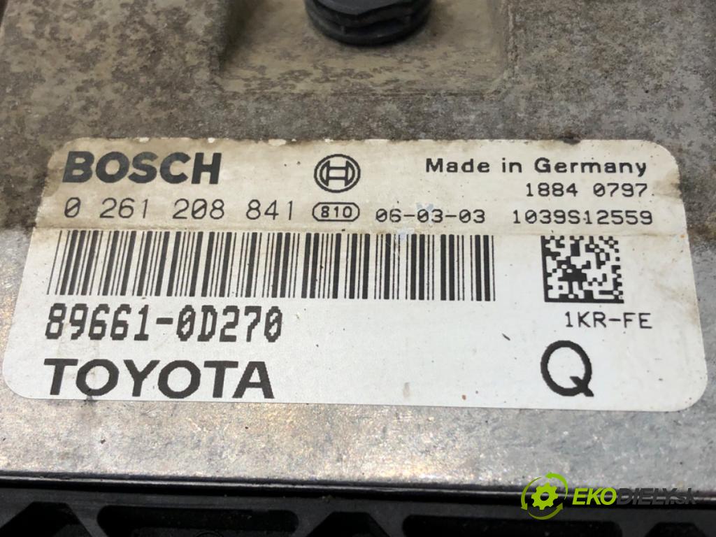 TOYOTA YARIS (_P9_) 2005 - 2014    1.0 VVT-i (KSP90_) 51 kW [69 KM] benzyna 2005 - 2011  riadiaca jednotka Motor 0261208841 (Riadiace jednotky)