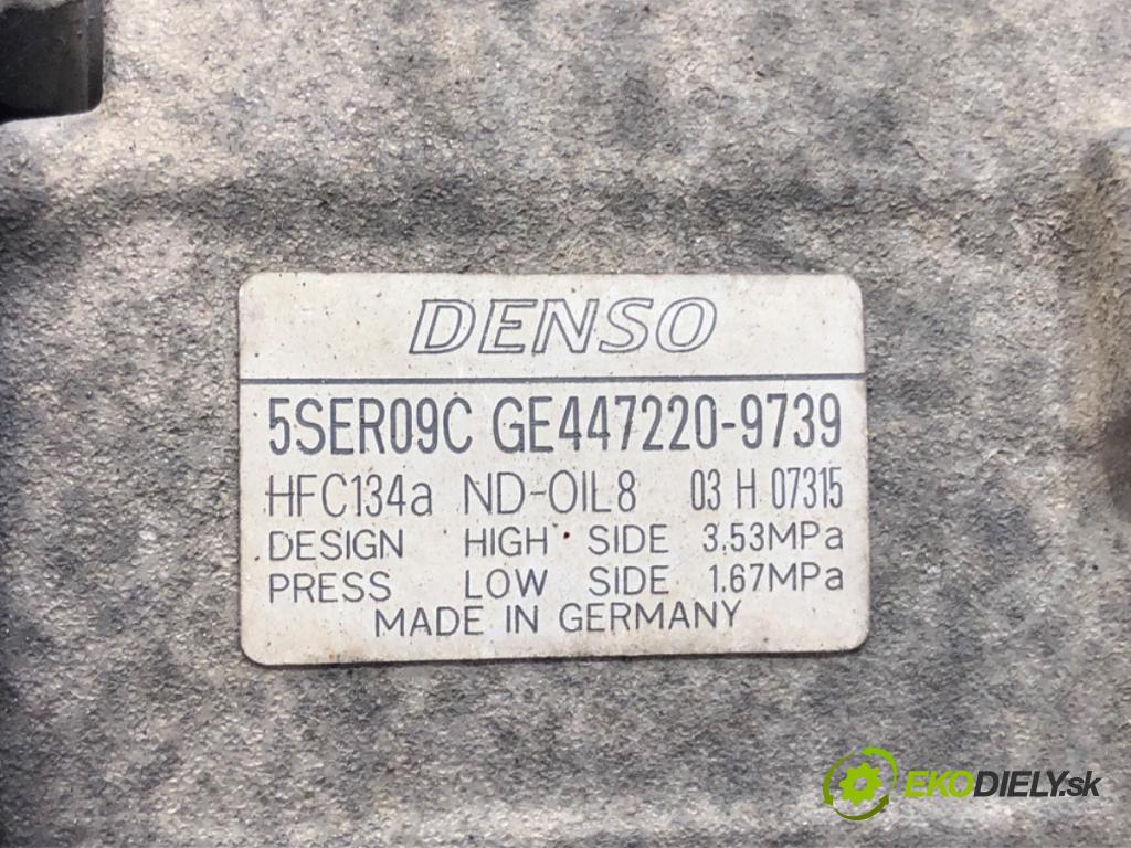 TOYOTA YARIS (_P9_) 2005 - 2014    1.0 VVT-i (KSP90_) 51 kW [69 KM] benzyna 2005 - 2011  kompresor klimatizace GE447220-9739 (Kompresory)