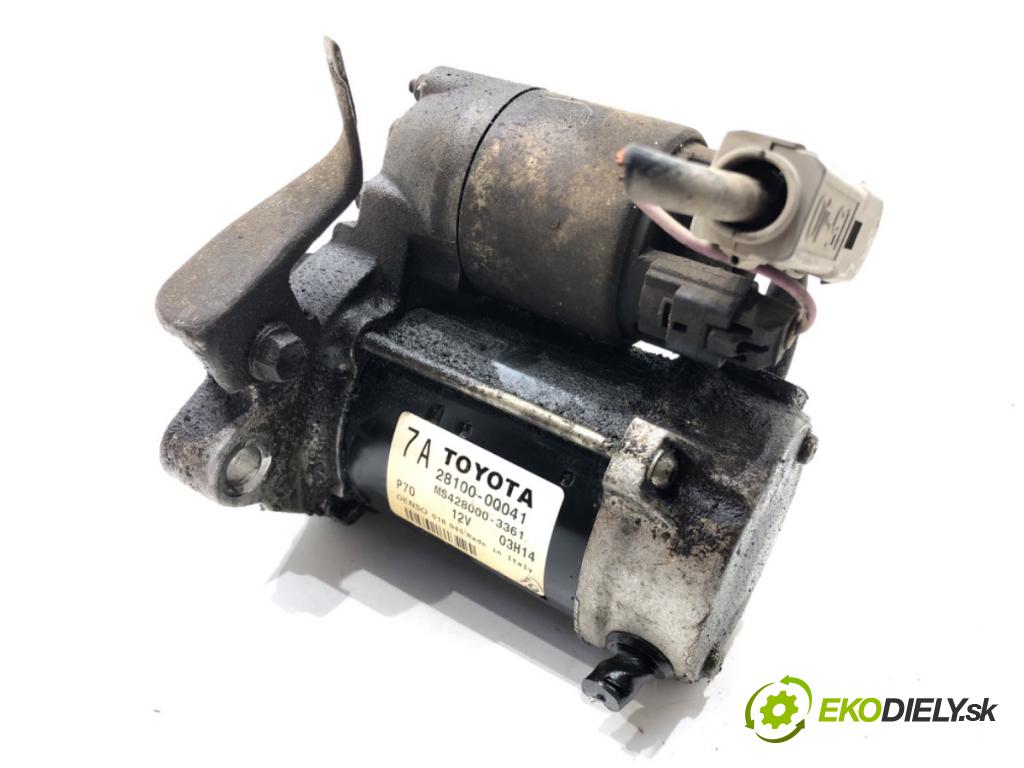TOYOTA YARIS (_P9_) 2005 - 2014    1.0 VVT-i (KSP90_) 51 kW [69 KM] benzyna 2005 - 2011  Štartér 28100-0Q041 (Štartéry)