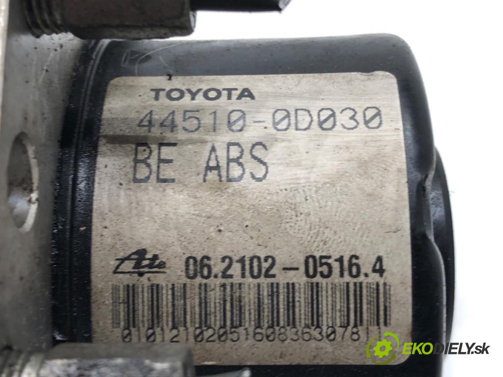 TOYOTA YARIS (_P9_) 2005 - 2014    1.0 VVT-i (KSP90_) 51 kW [69 KM] benzyna 2005 - 2011  Pumpa ABS 44510-0D030 (Pumpy ABS)