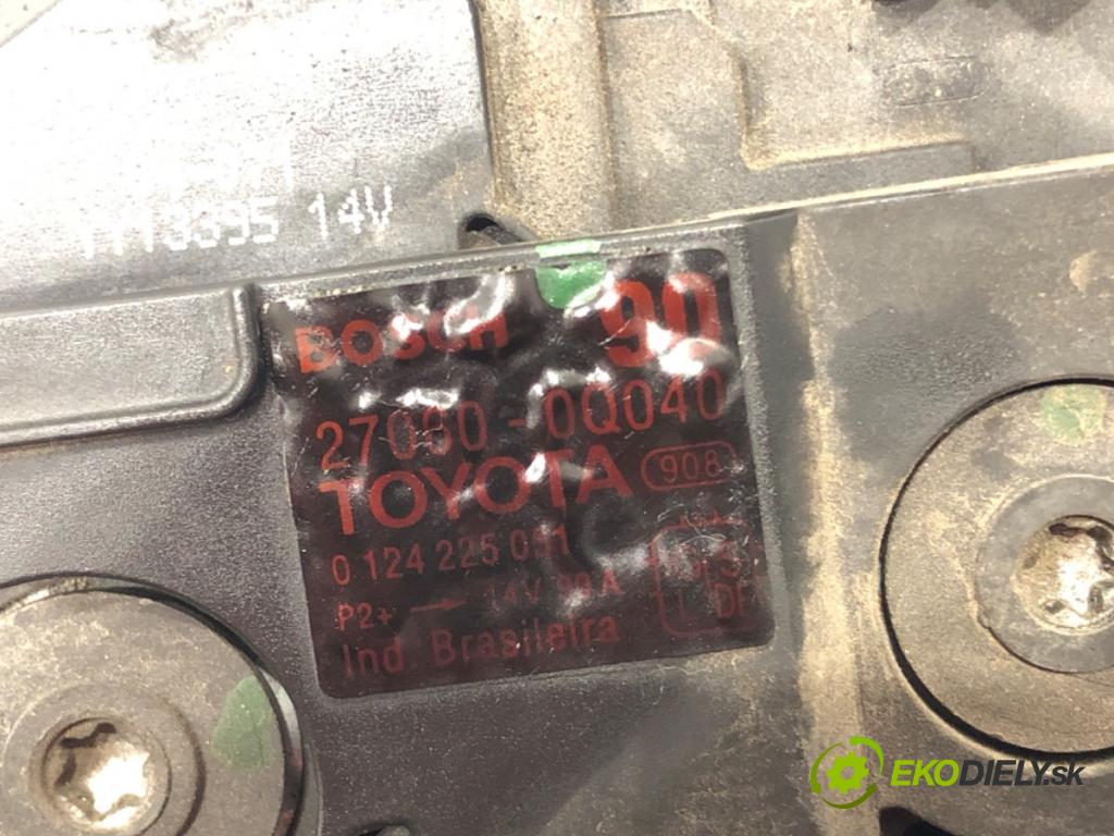 TOYOTA YARIS (_P9_) 2005 - 2014    1.0 VVT-i (KSP90_) 51 kW [69 KM] benzyna 2005 - 2011  Alternátor 27060-0Q040 (Alternátory)