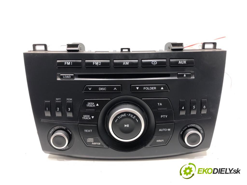 MAZDA 3 (BL) 2008 - 2014    1.6 MZR (BL14) 77 kW [105 KM] benzyna 2008 - 2014  RADIO BFH566AR0 (Audio zariadenia)