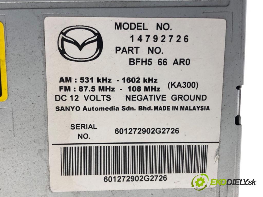 MAZDA 3 (BL) 2008 - 2014    1.6 MZR (BL14) 77 kW [105 KM] benzyna 2008 - 2014  RADIO BFH566AR0 (Audio zariadenia)