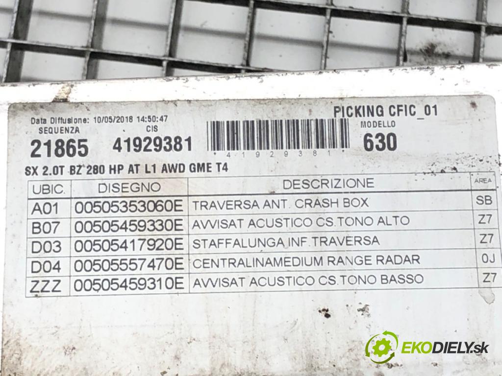 ALFA ROMEO STELVIO (949_) 2016 - 2022    2.0 (949AXA2A) 206 kW [280 KM] benzyna 2016 - 2022  výztuha nárazníka přední část  (Výztuhy přední)