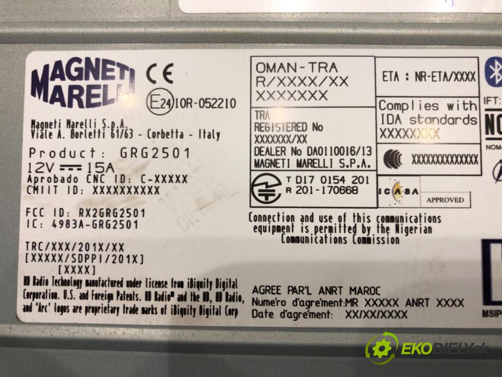 ALFA ROMEO STELVIO (949_) 2016 - 2022    2.0 (949AXA2A) 206 kW [280 KM] benzyna 2016 - 2022  RADIO Navigácia 50553589 (Audio zariadenia)