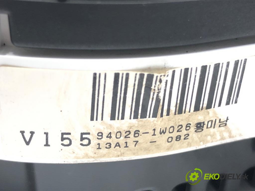 KIA RIO III (UB) 2011 - 2017    1.2 51 kW [69 KM] benzyna 2011 - 2017  Prístrojovka 94026-1W026 (Prístrojové dosky, displeje)