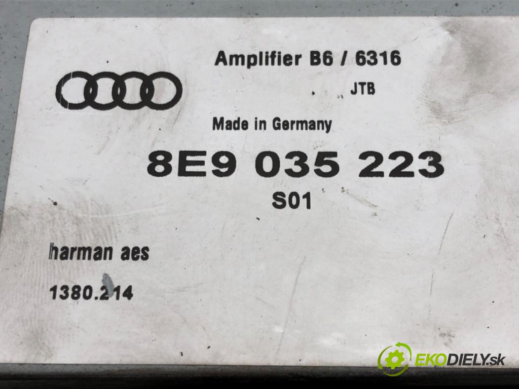 AUDI A4 B6 Avant (8E5) 2000 - 2005    1.9 TDI 74 kW [101 KM] olej napędowy 2001 - 2004  Zosilňovač 8E9035223 (Zosilňovače)