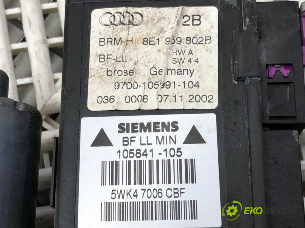 AUDI A4 B6 Avant (8E5) 2000 - 2005    1.9 TDI 74 kW [101 KM] olej napędowy 2001 - 2004  mechanismus okna pravý přední část