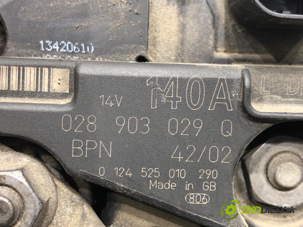 AUDI A4 B6 Avant (8E5) 2000 - 2005    1.9 TDI 74 kW [101 KM] olej napędowy 2001 - 2004  Alternátor 028903029Q (Alternátory)