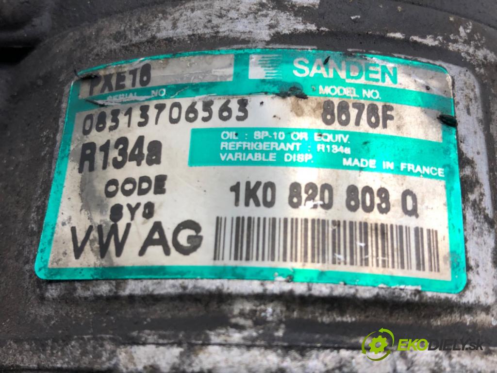 VW PASSAT B6 Variant (3C5) 2005 - 2011    2.0 TFSI 147 kW [200 KM] benzyna 2005 - 2010  kompresor klimatizace 1K0820803Q (Kompresory)