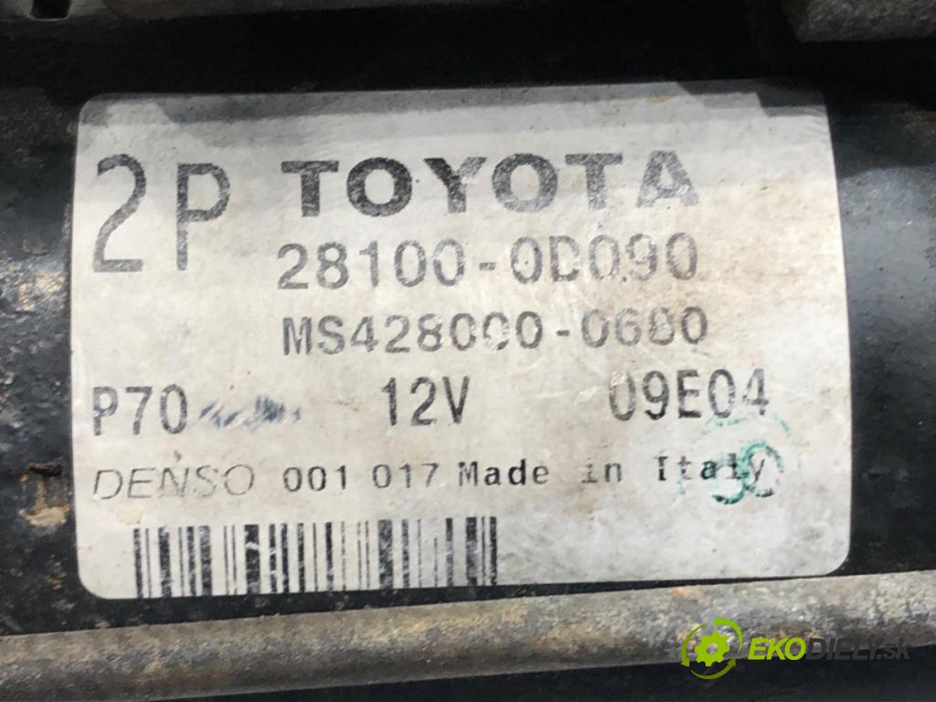 TOYOTA AVENSIS (_T25_) 2003 - 2008    1.8 (ZZT251_) 95 kW [129 KM] benzyna 2003 - 2008  Štartér 28100-0D090 (Štartéry)