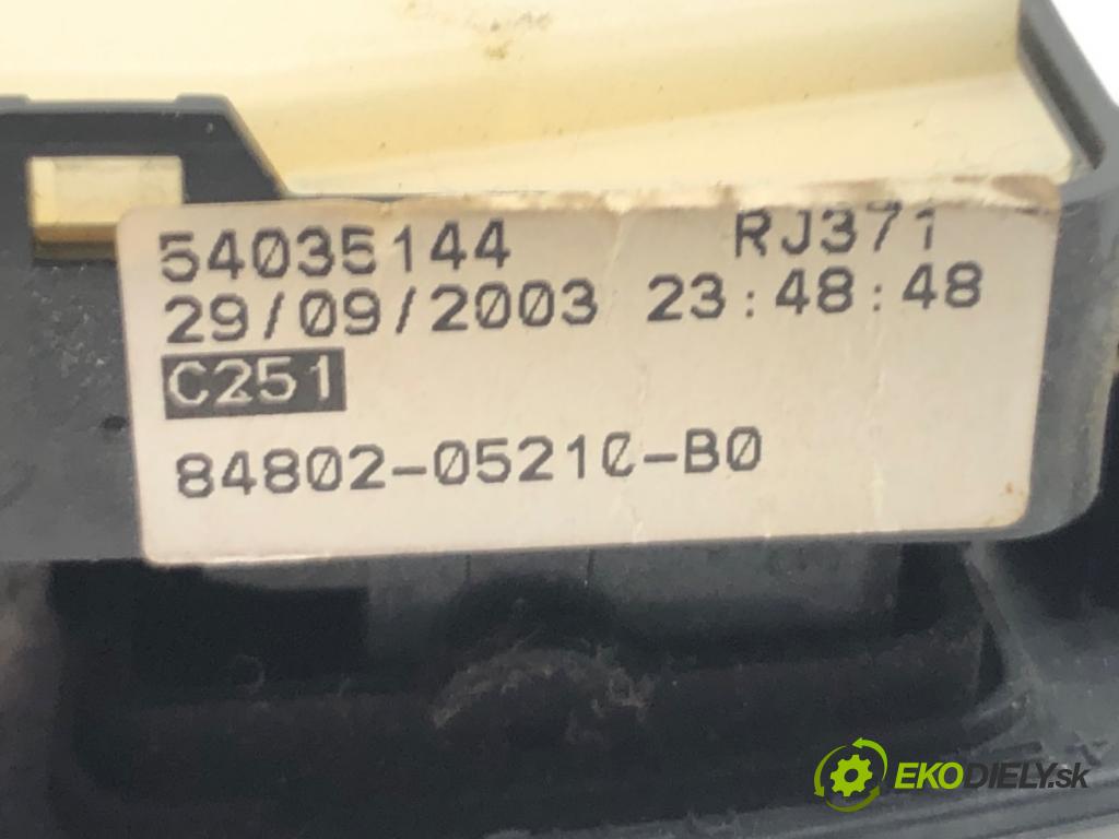 TOYOTA AVENSIS (_T25_) 2003 - 2008    1.8 (ZZT251_) 95 kW [129 KM] benzyna 2003 - 2008  Prepínač okien  (Prepínače, spínače, tlačidlá a ovládače kúrenia)