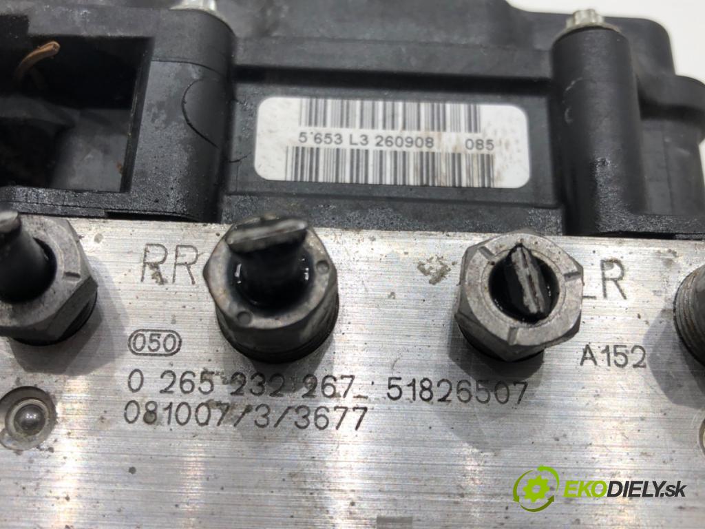 FIAT GRANDE PUNTO (199_) 2005 - 2022    1.4 (199AXB11, 199AXB1A, 199BXB1A, 199AXL1A) 57 kW [77 KM] benzyna 2005 - 2015  Pumpa ABS 0265232267 (Pumpy ABS)