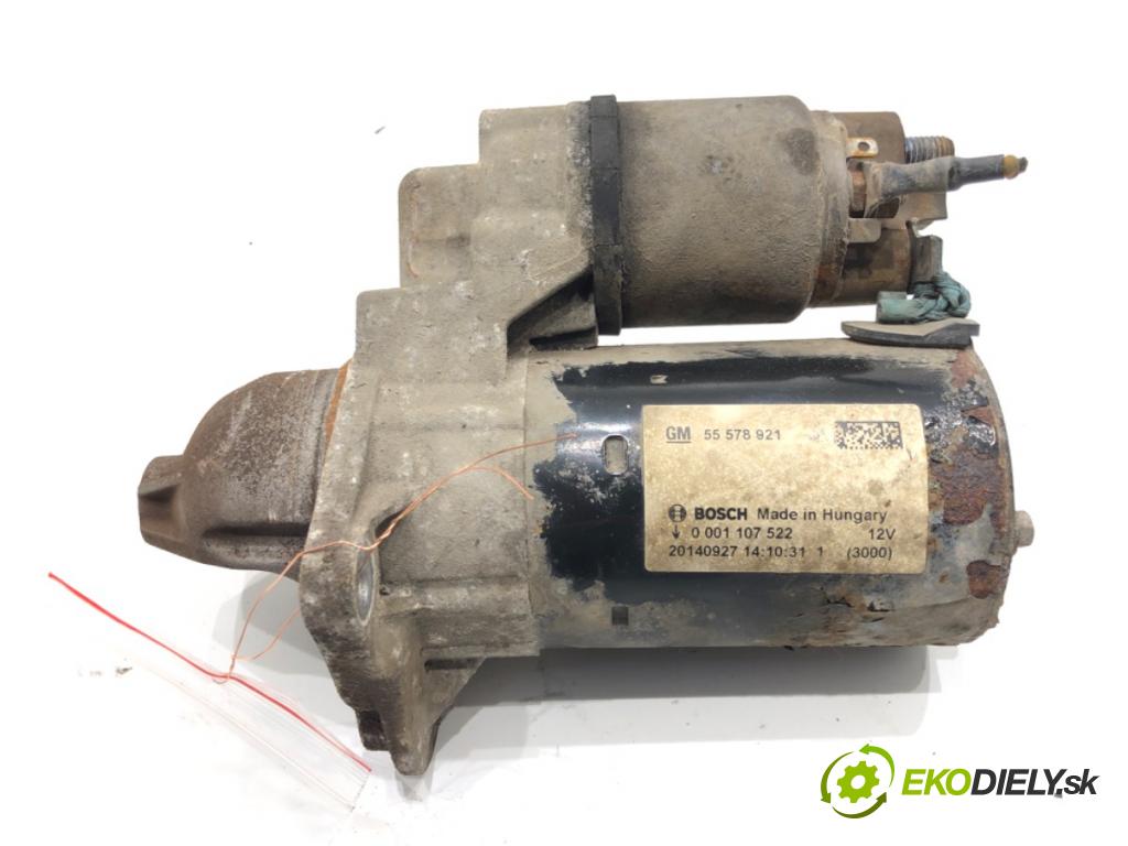OPEL CORSA D (S07) 2006 - 2014    1.2 LPG (L08, L68) 63 kW [86 KM] Benzyna / gaz samochodowy (LPG) 2011 - 2014  Štartér 55578921 0001107522 (Štartéry)