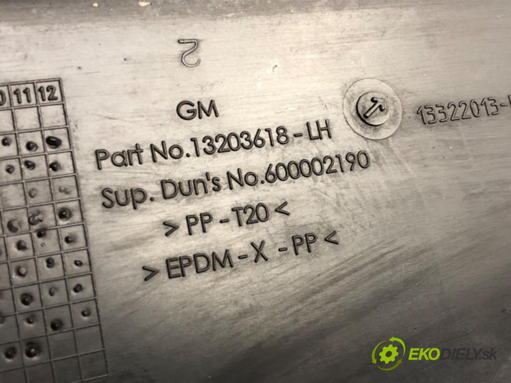 OPEL CORSA D (S07) 2006 - 2014    1.2 LPG (L08, L68) 63 kW [86 KM] Benzyna / gaz samochodowy (LPG) 2011 - 2014  Torpédo, plast pod čelné okno 13203618 (Torpéda)