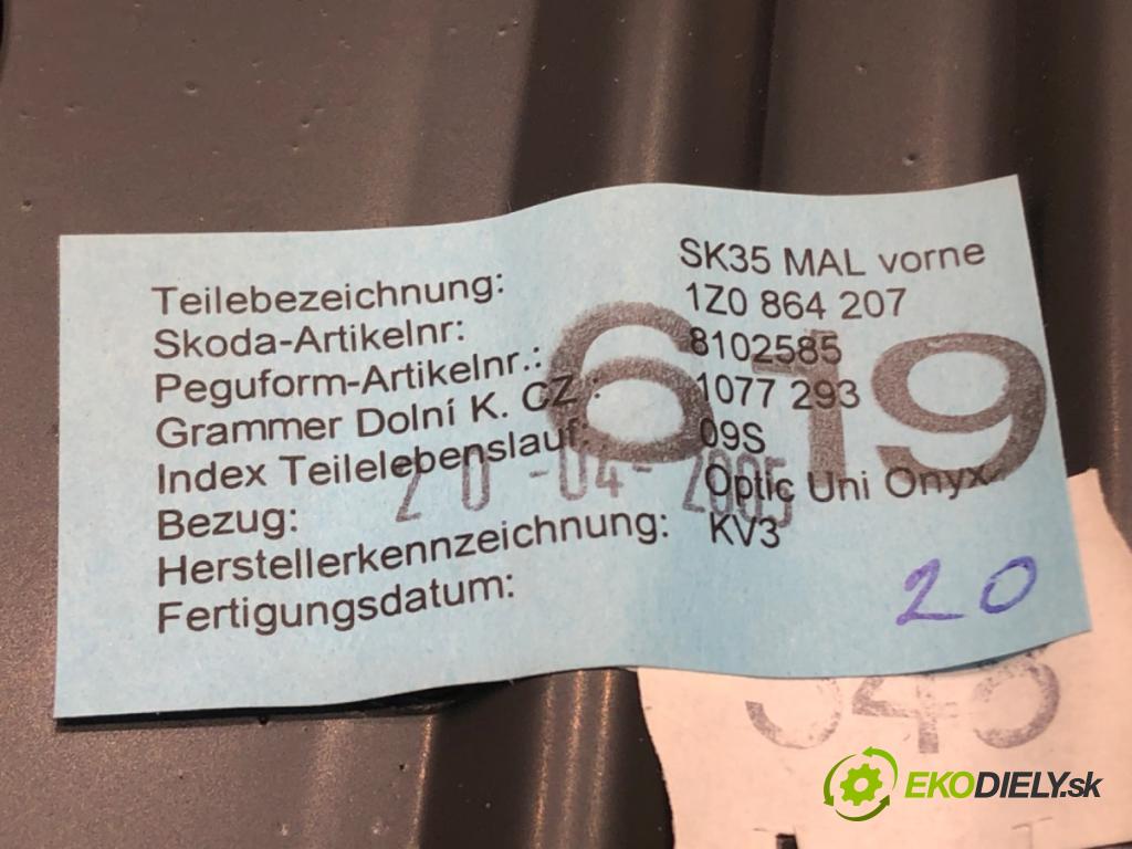 SKODA OCTAVIA II Combi (1Z5) 2004 - 2013    1.6 75 kW [102 KM] benzyna 2004 - 2013  Lakťová opierka  (Lakťové opierky)