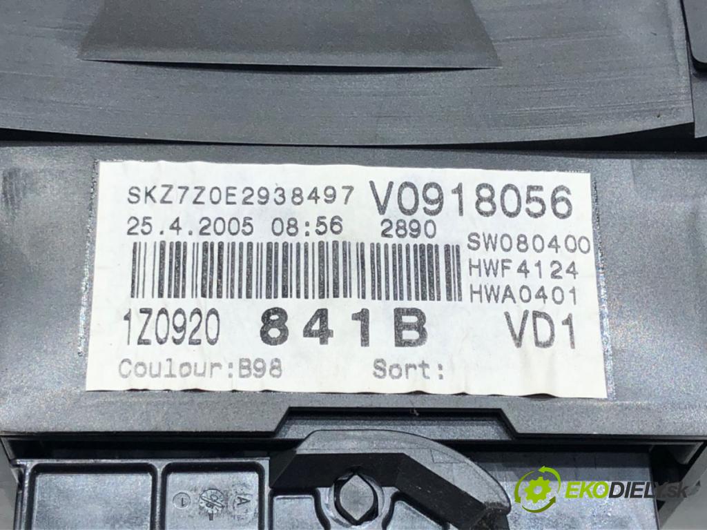 SKODA OCTAVIA II Combi (1Z5) 2004 - 2013    1.6 75 kW [102 KM] benzyna 2004 - 2013  Prístrojovka 1Z0920841B (Prístrojové dosky, displeje)