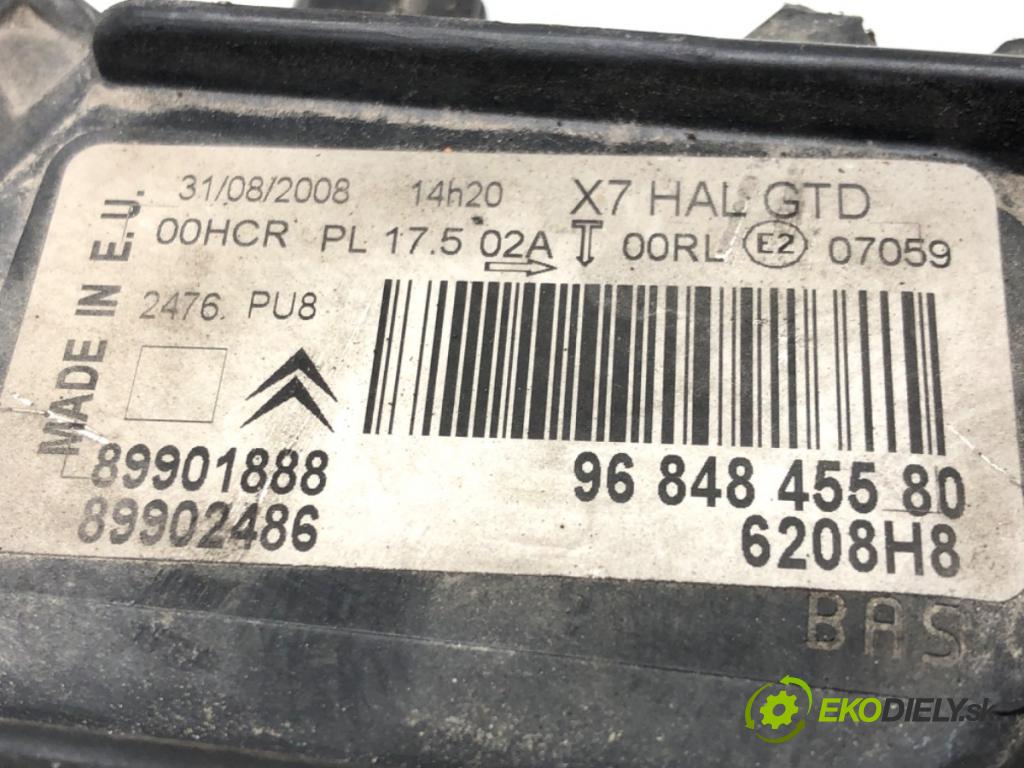 CITROEN C5 III (RD_) 2008 - 2022    2.0 HDi (RDRHDA) 100 kW [136 KM] olej napędowy 2008 - 2022  Svetlomet ľavy predný 9684845580