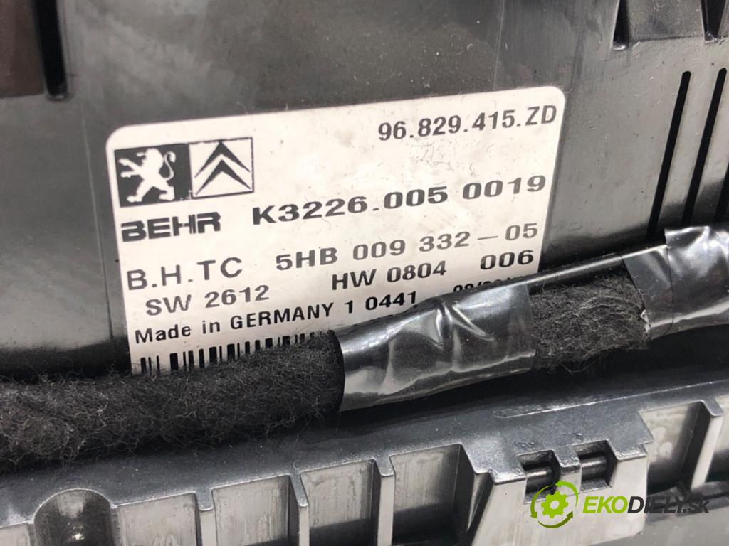 CITROEN C5 III (RD_) 2008 - 2022    2.0 HDi (RDRHDA) 100 kW [136 KM] olej napędowy 2008 - 2022  Panel ovládania kúrenia 96829415ZD (Prepínače, spínače, tlačidlá a ovládače kúrenia)