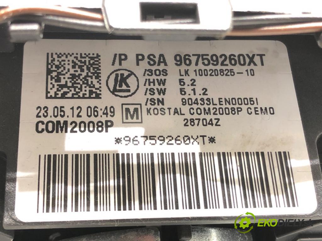 PEUGEOT 508 I (8D_) 2010 - 2018    2.0 HDi 120 kW [163 KM] olej napędowy 2010 - 2018  Prepínač kombinovaný 96759260XT (Prepínače, spínače, tlačidlá a ovládače kúrenia)