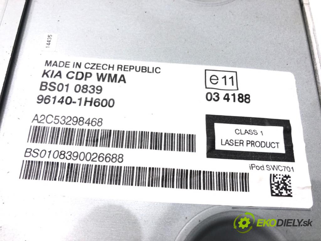 KIA CEED liftback (ED) 2006 - 2012    1.6 93 kW [126 KM] benzyna 2008 - 2012  RADIO 96140-1H600 (Audio zariadenia)