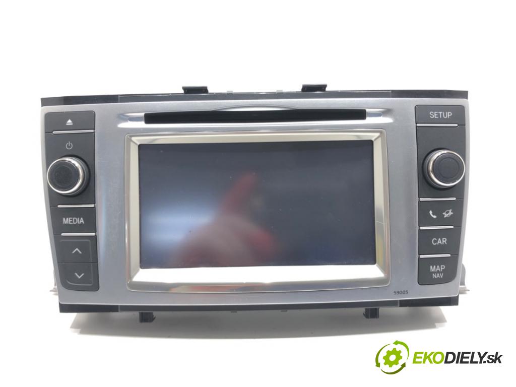 TOYOTA AVENSIS sedan (_T27_) 2008 - 2018    2.0 D-4D (ADT270_) 91 kW [124 KM] olej napędowy 2011 - 2018  RADIO 86140-05010 (Audio zariadenia)