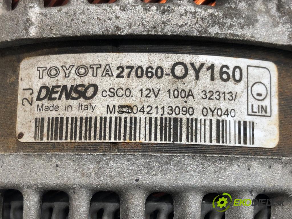 TOYOTA YARIS (_P13_) 2010 - 2022    1.3 (NSP130_) 73 kW [99 KM] benzyna 2011 - 2022  Alternátor 27060-OY160 (Alternátory)