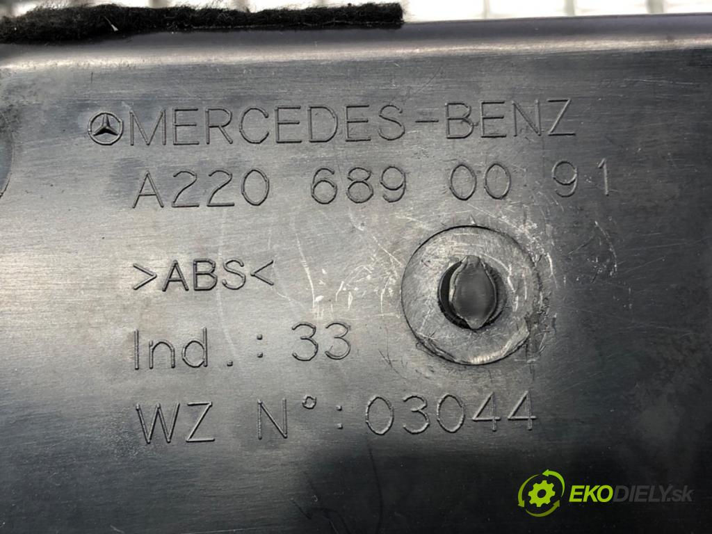 MERCEDES-BENZ KLASA S (W220) 1998 - 2005    S 400 CDI (220.028, 220.128) 184 kW [250 KM] olej napędowy 2000 - 2005  Priehradka, kastlík spolujazdca A2206890091 (Priehradky, kastlíky)