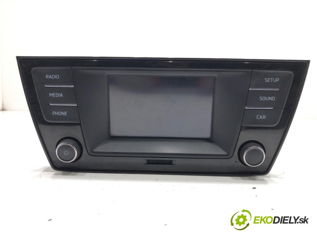 SKODA FABIA III (NJ3) 2014 - 2022    1.4 TDI 77 kW [105 KM] olej napędowy 2014 - 2022  RADIO 6V0035871D (Audio zariadenia)