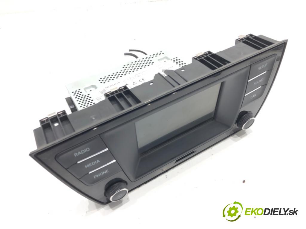 SKODA FABIA III (NJ3) 2014 - 2022    1.4 TDI 77 kW [105 KM] olej napędowy 2014 - 2022  RADIO 6V0035871D (Audio zariadenia)