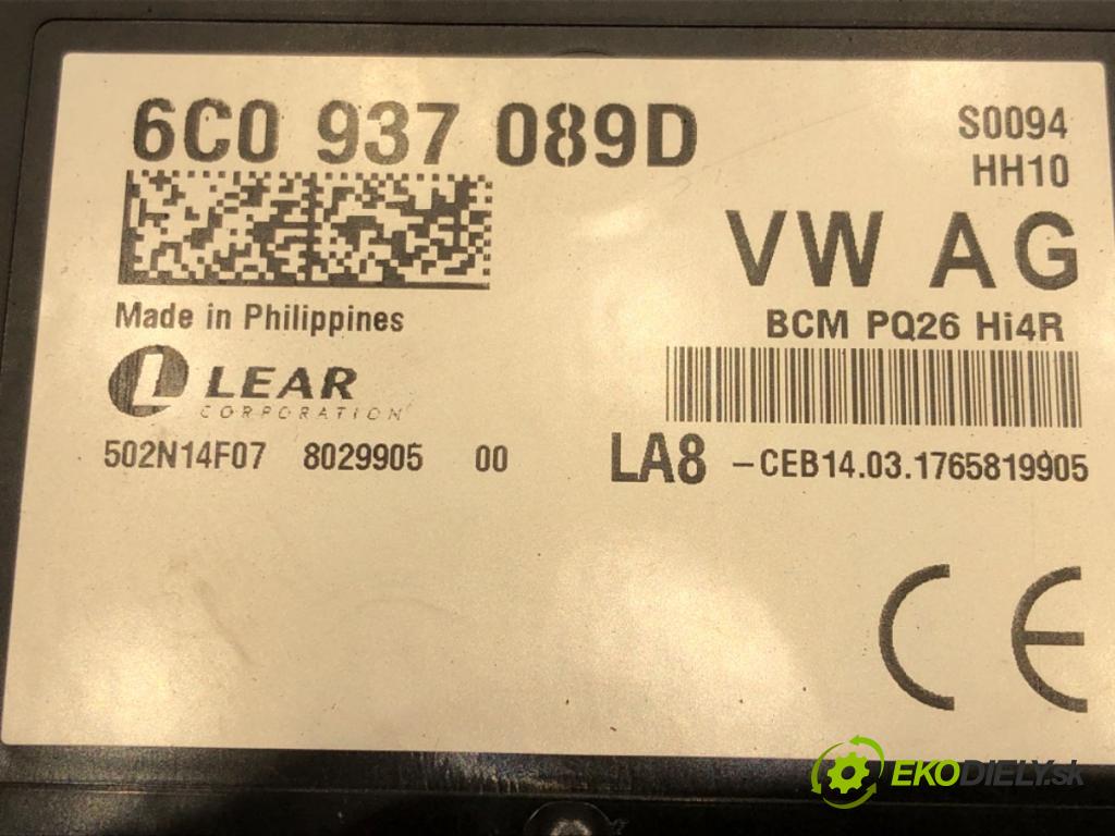 SKODA FABIA III (NJ3) 2014 - 2022    1.4 TDI 77 kW [105 KM] olej napędowy 2014 - 2022  modul komfortu BCM 6C0937089D
