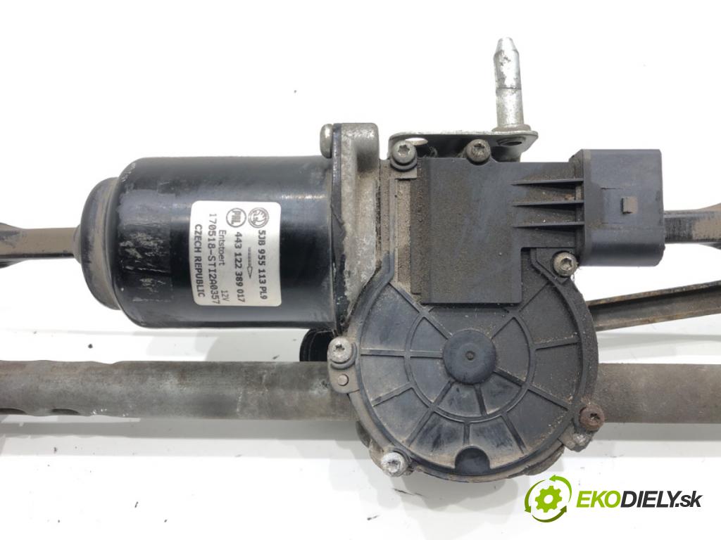 SKODA FABIA III (NJ3) 2014 - 2022    1.4 TDI 77 kW [105 KM] olej napędowy 2014 - 2022  Mechanizmus stieračov predný 5JB955113 (Motorčeky stieračov predné)