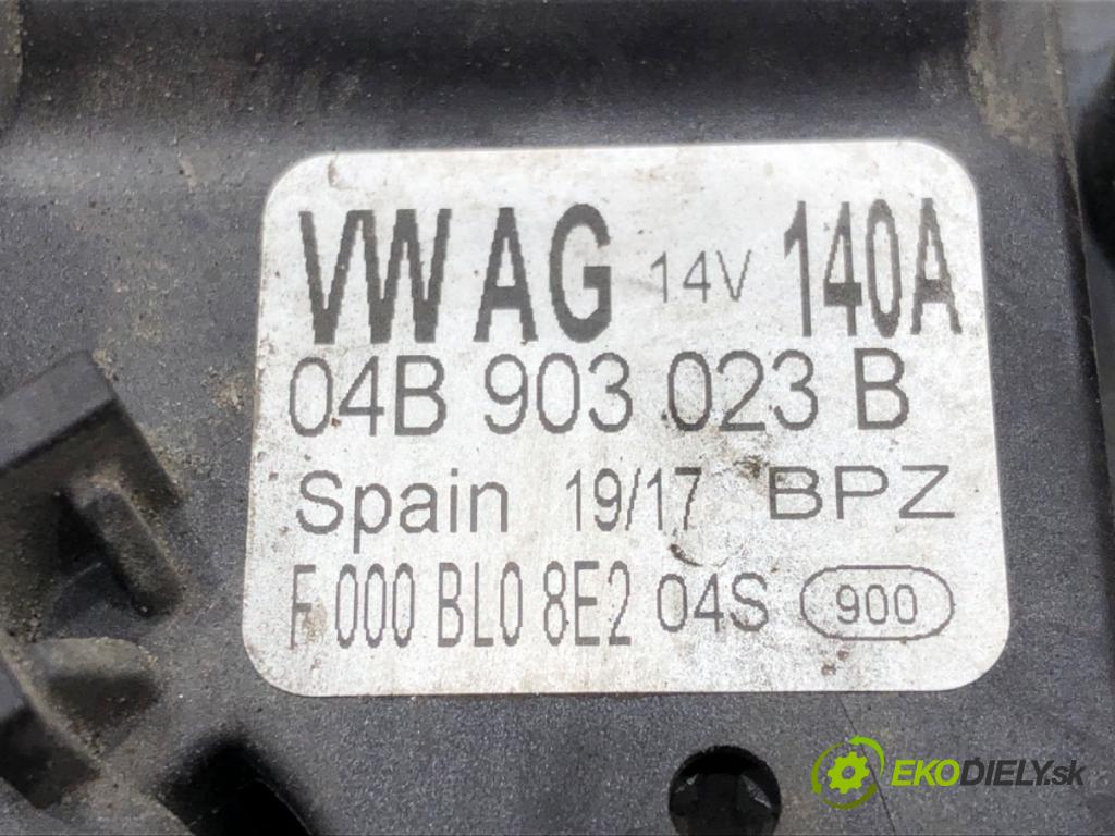 SKODA FABIA III (NJ3) 2014 - 2022    1.4 TDI 77 kW [105 KM] olej napędowy 2014 - 2022  Alternátor 04B903023B (Alternátory)