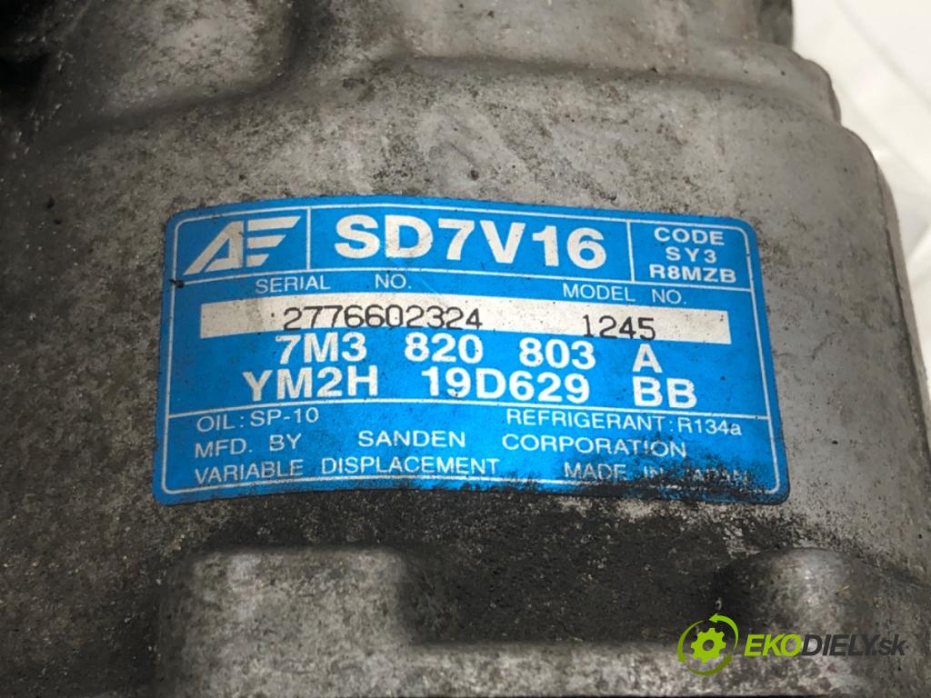 VW SHARAN (7M8, 7M9, 7M6) 1995 - 2010    1.9 TDI 85 kW [115 KM] olej napędowy 2000 - 2010  kompresor klimatizace 7M3820803A (Kompresory)