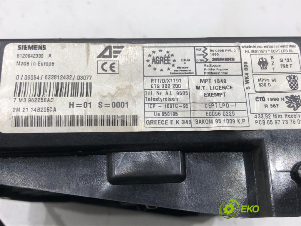 VW SHARAN (7M8, 7M9, 7M6) 1995 - 2010    1.9 TDI 85 kW [115 KM] olej napędowy 2000 - 2010  modul BSI 7M3962258AD (Pojistkové skříňky)