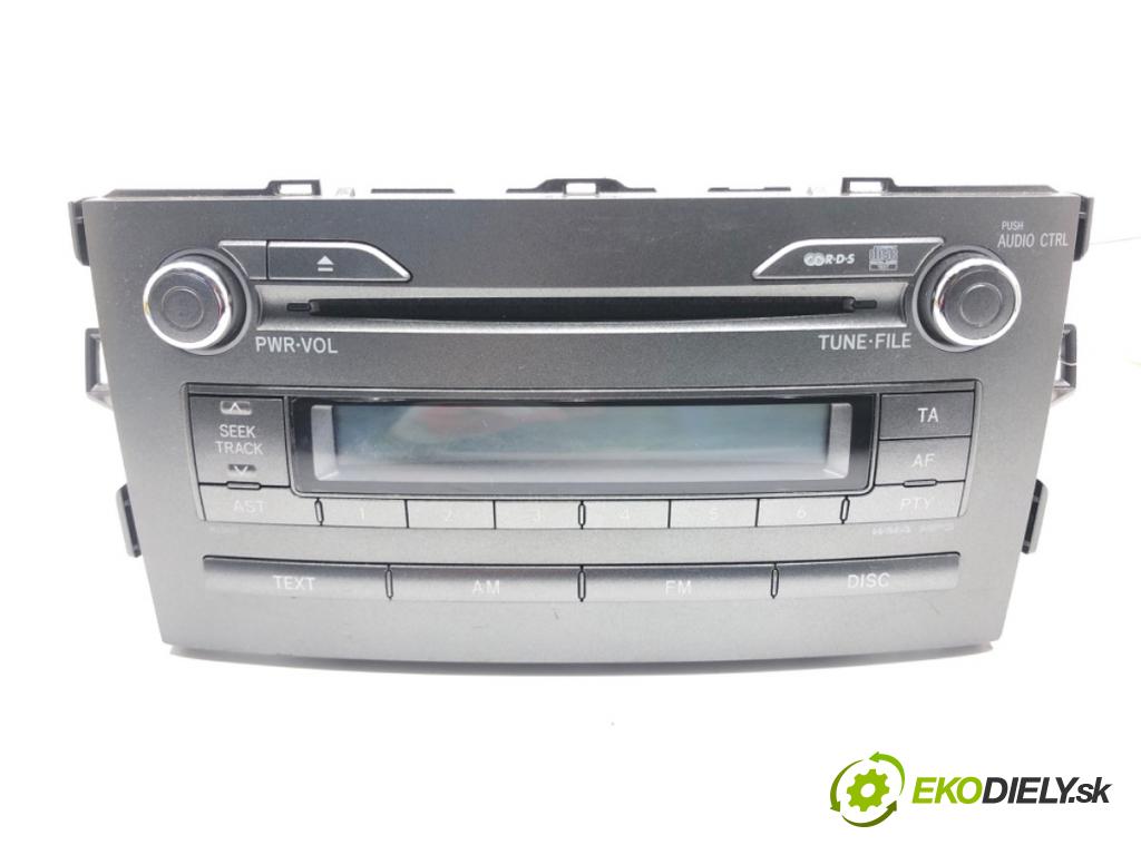 TOYOTA AURIS (_E15_) 2006 - 2012    1.6 (ZRE151_) 91 kW [124 KM] benzyna 2007 - 2012  RADIO 86120-02520 (Audio zariadenia)