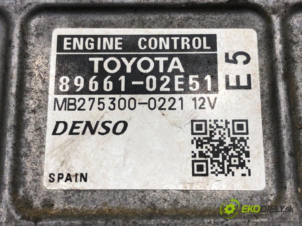 TOYOTA AURIS (_E15_) 2006 - 2012    1.6 (ZRE151_) 91 kW [124 KM] benzyna 2007 - 2012  riadiaca jednotka Motor 89661-02E51 (Riadiace jednotky)