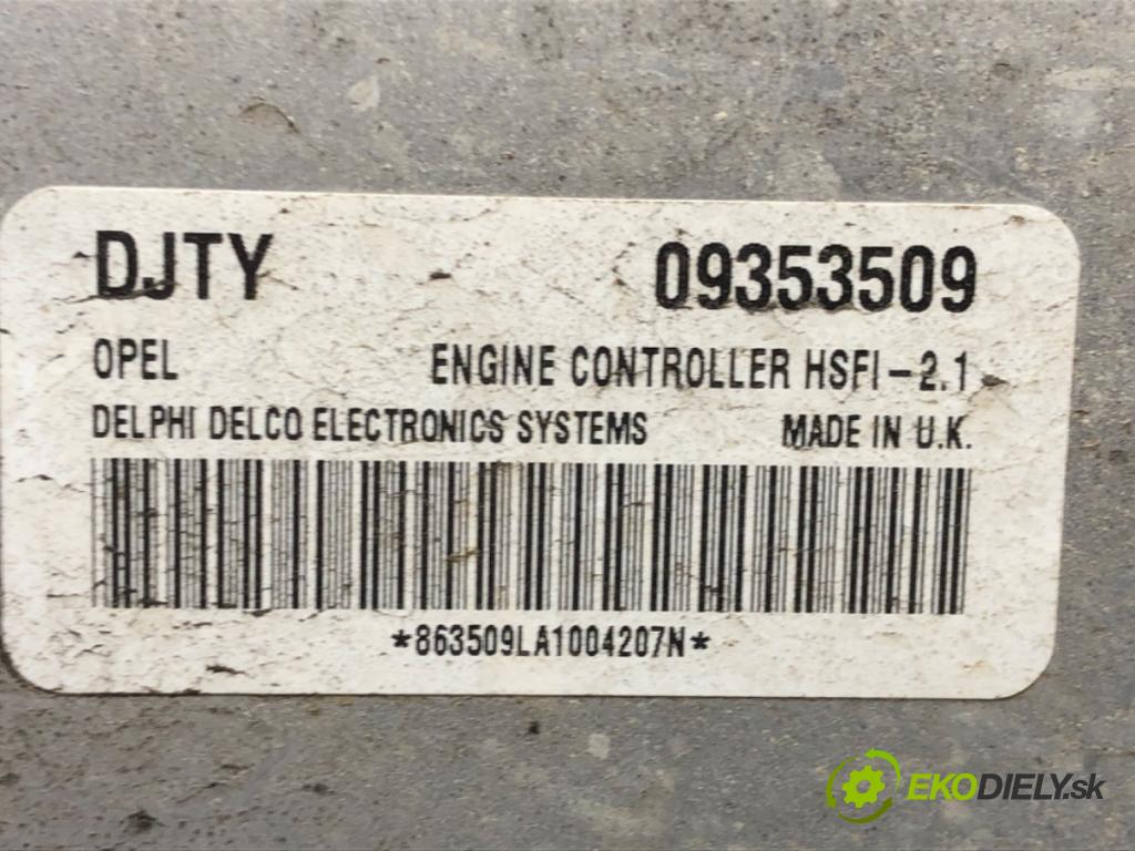 OPEL ASTRA G Kombi (T98) 1998 - 2004    1.6 (F35) 62 kW [84 KM] benzyna 2000 - 2004  riadiaca jednotka Motor 09353509 (Riadiace jednotky)