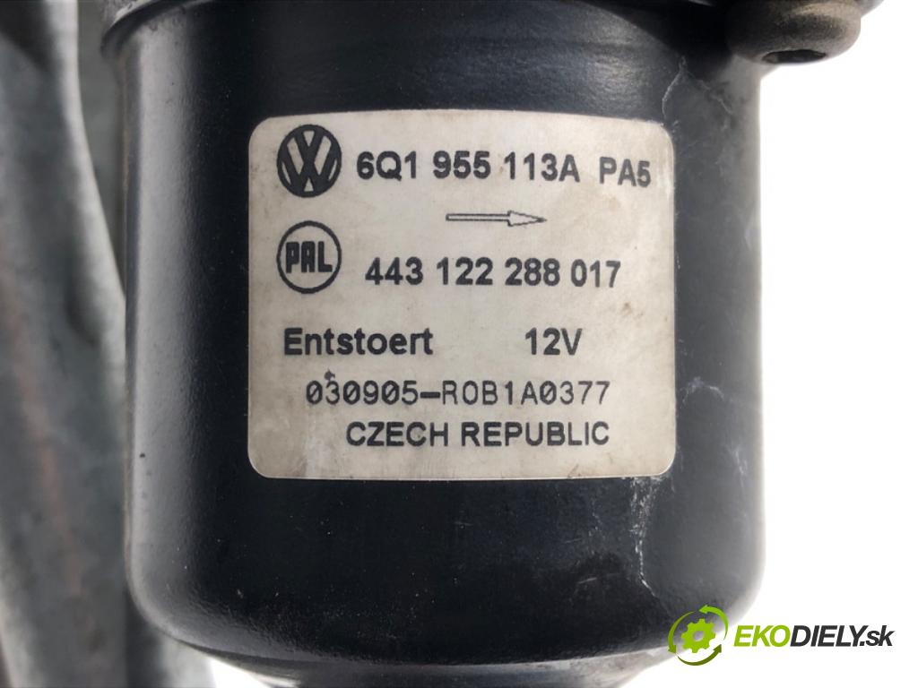 VW POLO (9N_, 9A_) 2001 - 2014    1.4 16V 55 kW [75 KM] benzyna 2001 - 2008  Mechanizmus stieračov predný 6Q1955023E (Motorčeky stieračov predné)
