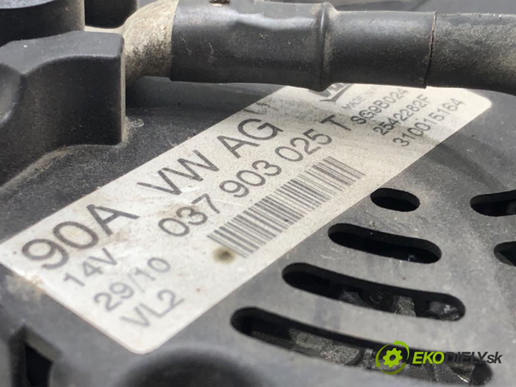 VW POLO (9N_, 9A_) 2001 - 2014    1.4 16V 55 kW [75 KM] benzyna 2001 - 2008  Alternátor 037903025T (Alternátory)
