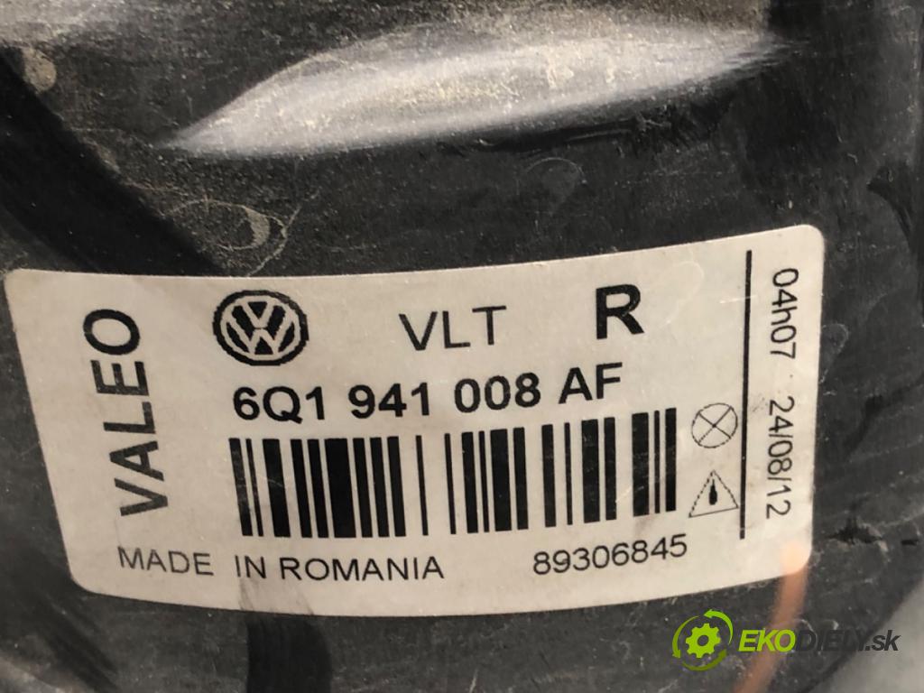 VW POLO (9N_, 9A_) 2001 - 2014    1.4 16V 55 kW [75 KM] benzyna 2001 - 2008  Svetlomet pravy predný 6Q1941008AF