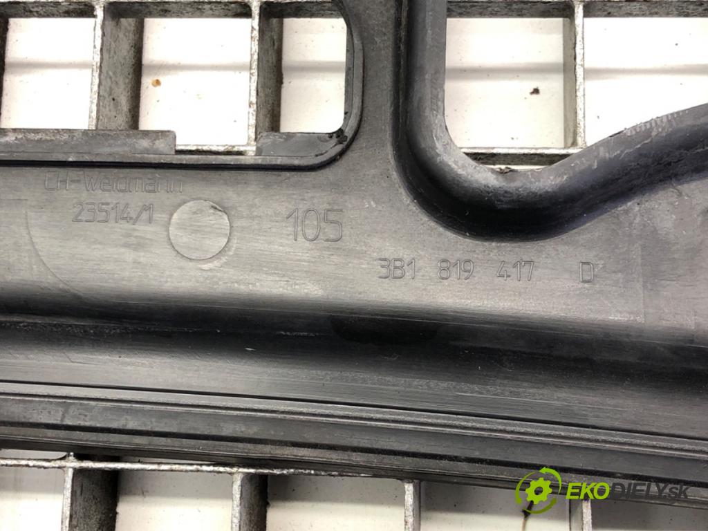 VW PASSAT B5.5 Variant (3B6) 2000 - 2005    1.9 TDI 74 kW [101 KM] olej napędowy 2000 - 2005  Torpédo, plast pod čelné okno 3B1819417D (Torpéda)