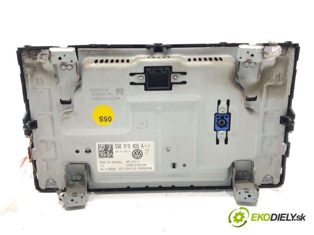 VW POLO VI (AW1, BZ1, AE1) 2017 - 2022    1.0 TSI 85 kW [115 KM] benzyna 2017 - 2022  RADIO 5G6919605A (Audio zariadenia)