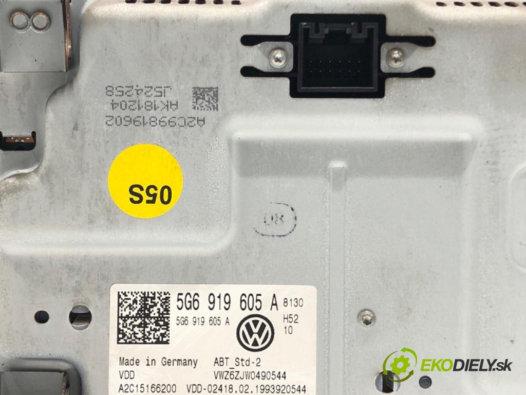 VW POLO VI (AW1, BZ1, AE1) 2017 - 2022    1.0 TSI 85 kW [115 KM] benzyna 2017 - 2022  RADIO 5G6919605A (Audio zariadenia)