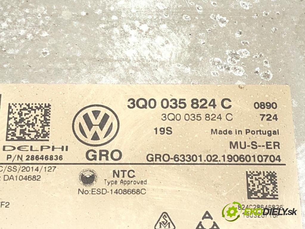 VW POLO VI (AW1, BZ1, AE1) 2017 - 2022    1.0 TSI 85 kW [115 KM] benzyna 2017 - 2022  čítač navigácie 3Q0035824C (Ostatné)